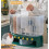 Grain Dispenser Large Capacity 6 Compartments Multifunctional Rice Storage Container Kitchen Countertop Green 5