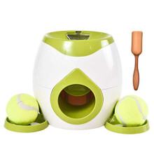 Interactive Pet Ball Launcher Dog Ball Thrower Slow Feeder Food Reward Machine Tennis Toy