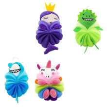 Cartoon Bath Balls 4-Pcs Mesh Shower Balls For Boys And Girls, Kids Bath Toy Set For Bathtub