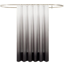 Anti-schimmel douchegordijn voor de badkamer, wit naar zwart, 180x180cm