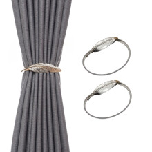 Gordijnbinder, elastische legering, 2 lussen voor gordijnen