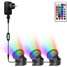 Éclairage LED pour bassin, éclairage sous-marin RGB 3 en 1