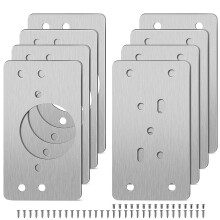 Acessórios de montagem para dobradiças de armário, placas de reparo, 4 pares, 90*47mm