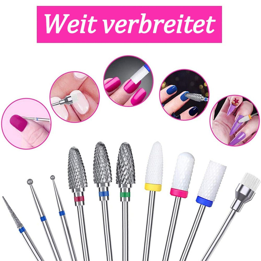 Manicure-pedicure set, 10 pieces, nail clipper attachment 2.38 mm