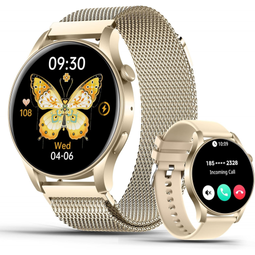 Dames smartwatch met telefoonfunctie, slaapmonitor en fitnesstracker