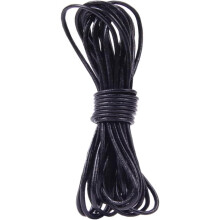 Cordon en cuir véritable de 5 m x 2 mm, style vintage classique.