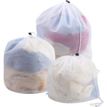 Conjunto de 3 unidades de rede para lavar roupa, sacos de malha fina para lavar roupa.