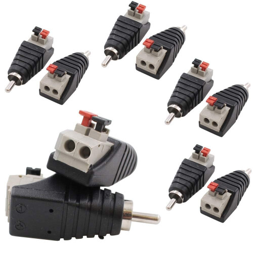 8 adaptateurs RCA vers haut-parleur, prise RCA vers AV