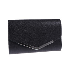 Einfache Schwarze Ketten-Clutch Für Frauen Abend Hochzeit Party