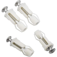 Conjunto de 4 parafusos para fixação superior do assento sanitário.