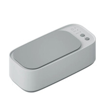 Limpador ultrassônico 45000 Hz com 3 modos de limpeza, cinza.