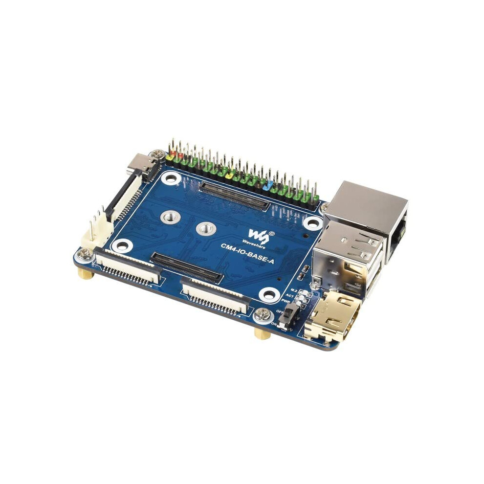 Mini Base Board (A) Compatible With Raspberry Pi Compute Module 4 - Cm4 Evaluation Board, Cm4 Carrier, Credit Card Size 9354506352325