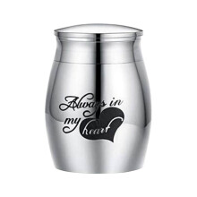 Small Urns Stainless Steel Memorial Ash Holder For Human And Pet Ashes, Reliable Seal, Model C: Steel Hearts Of Spades