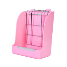 Rabbit Grass Feeding Rack For Chinchilla And Guinea Pig, Deep Bowl Design, Plastic Small Animal Feeder, Medium Size