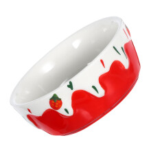 Rabbit Ceramic Food Bowl For Hamsters, Guinea Pigs, Chinchillas - 3.5 Oz Porcelain Non-Slip Easy To Clean