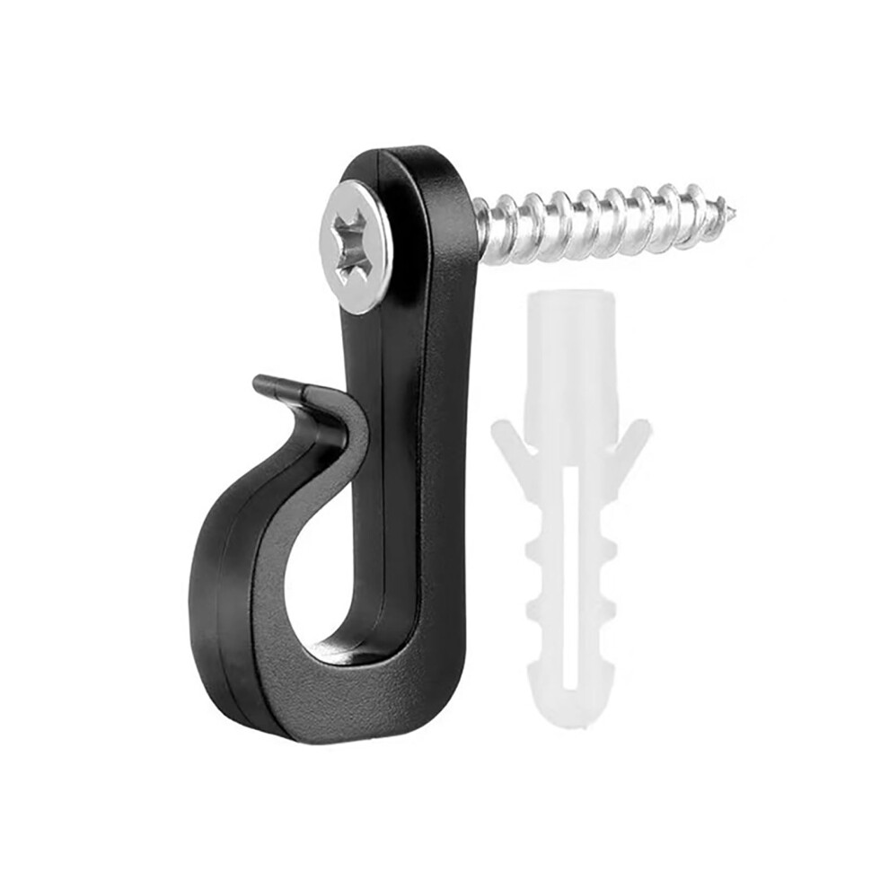 Gutter Hook Black, Multipurpose Sturdy Metal Construction For Hanging Holiday Lights And Organizing Space, 1 Pack 9354506353469