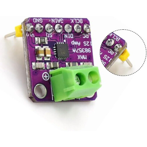 MAX98357 I2S Audio Module With Digital Input Interference Suppression 3W Class D Board For Audio Engineering Welded 1