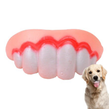 Dog Denture Funny Adjustable Fit, Lightweight Build, Costume Novelty Teeth For Pet Photos With Straight Teeth Look