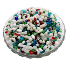 Aquarium Stones 500g Crystal Sand For Fish Tank Bottom Sand 3-4mm Mix Turtle Tank Decor