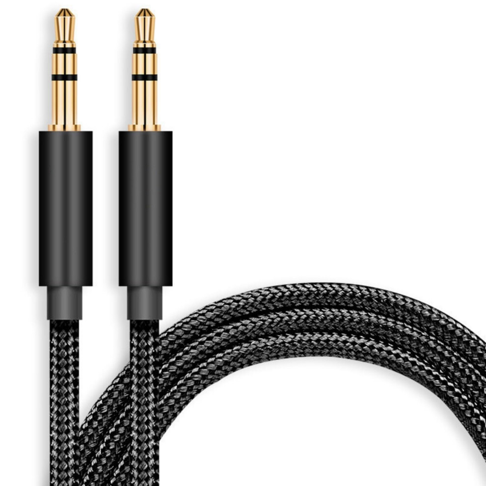 3.5Mm Aux Cable Nylon-Braided -Plated For Laptops And Mobile Devices Gold 9354506354534