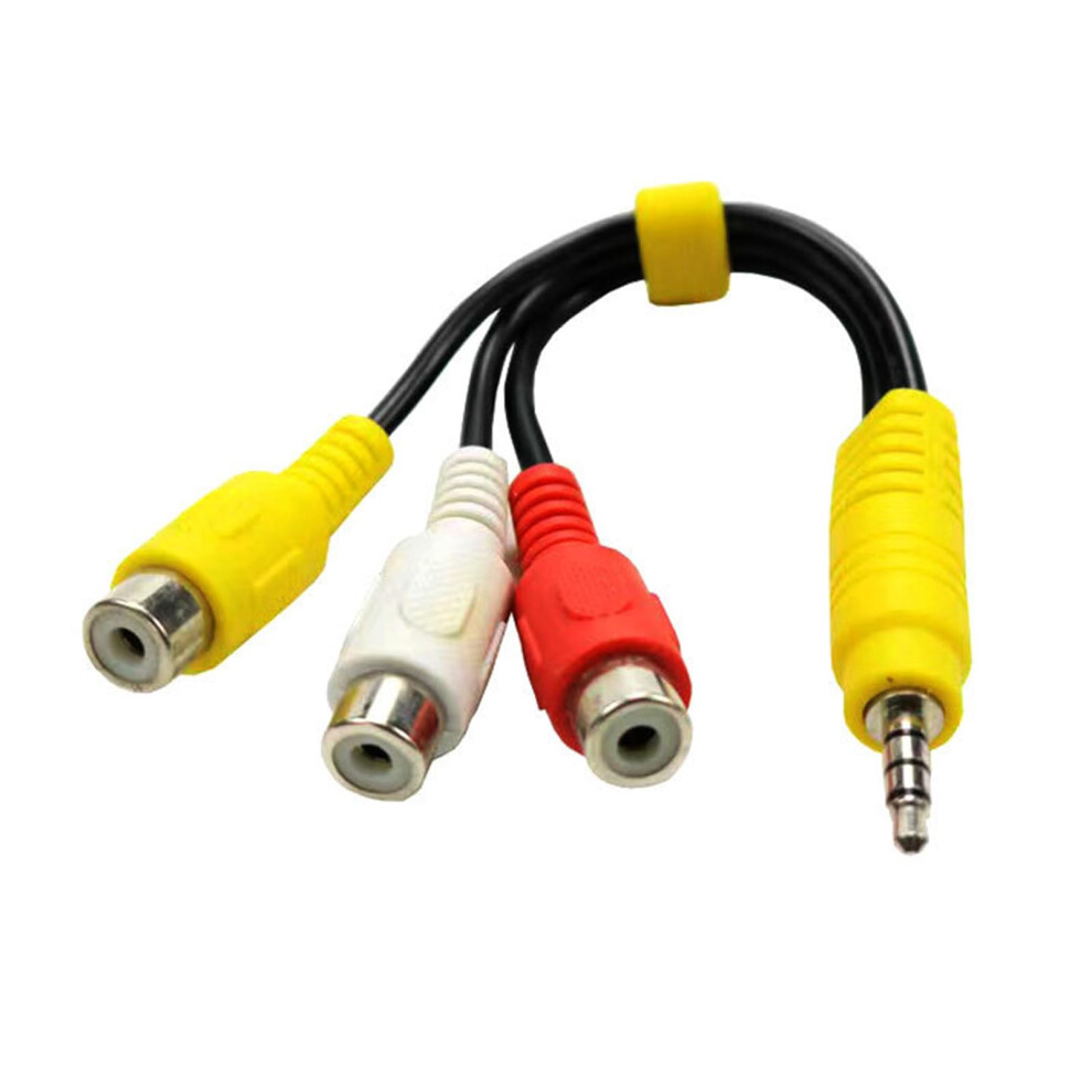 3.5Mm Male To 3Rca Female Stereo Splitter Cable For Laptop, 3 Rca Audio Video Adapter 9354506356408