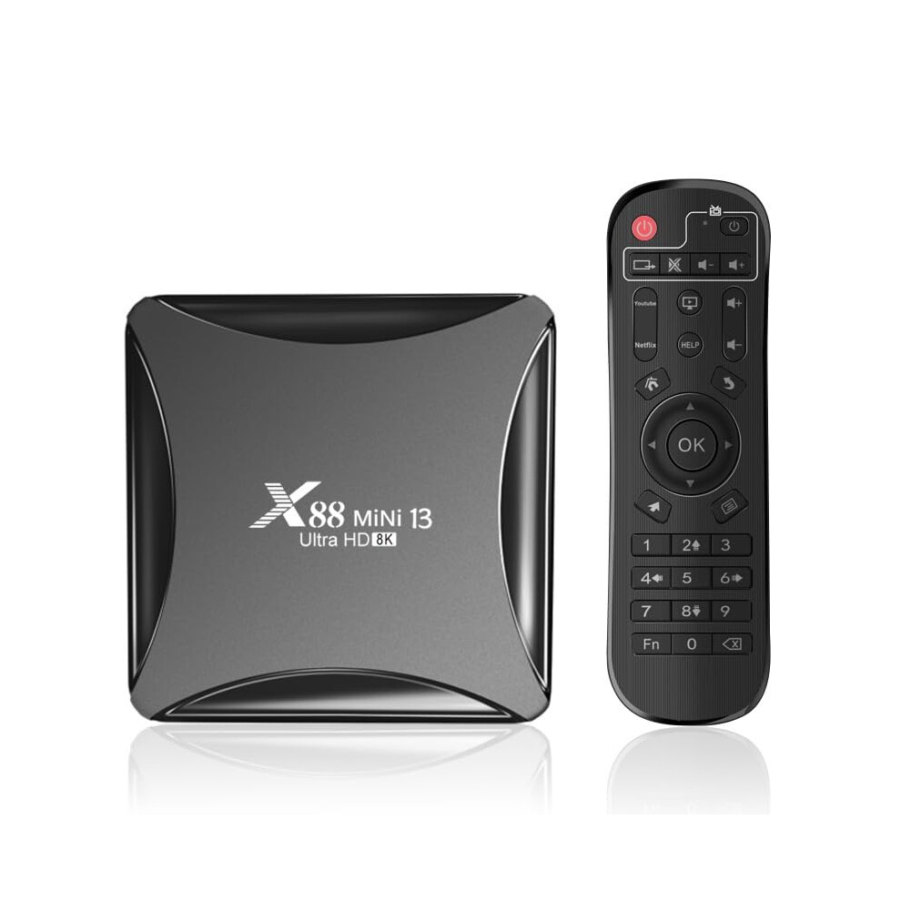 Android Tv Box X88 Mini 13, 4Gb Ram 64Gb Rom, Bt5.0, Dual Wifi 2.4G/5.8G, 1000M Ethernet, 4K/8K Uhd, Android 13.0 9354506357559