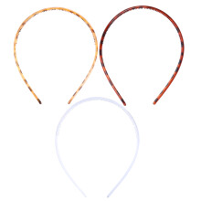 2Pcs Fashion Headband Plastic Hair Band Assorted Colors for Hair Decor