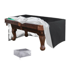 Pool Table Cover Fitted Waterproof All-Season Snooker Billiard 225x116x82 cm Silver Polyester Cloth