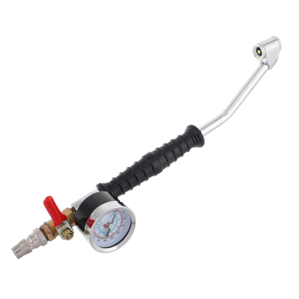 Heavy Duty Tire Inflator Nozzle Pressure Gauge For Truck Tires, Extended Design For Quick Inflation 9016109477934