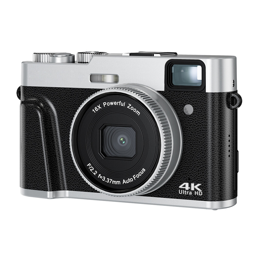 Inf Black Digital Camera 4K/48Mp/16X Zoom/Autofocus/Viewfinder/Anti-Shake
