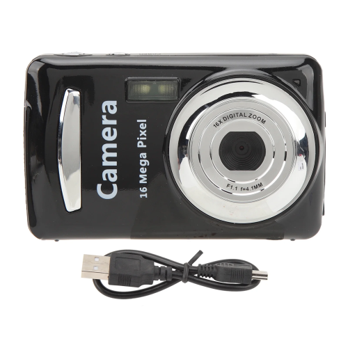 Kompakte 16x optische Zoomkamera mit 16MP Sensor und 2,4" LCD Black