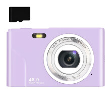 Digitalkamera 48MP 16x Zoom, HD-Display, 2.4" IPS-Bildschirm, 32GB Speicherkarte Purple