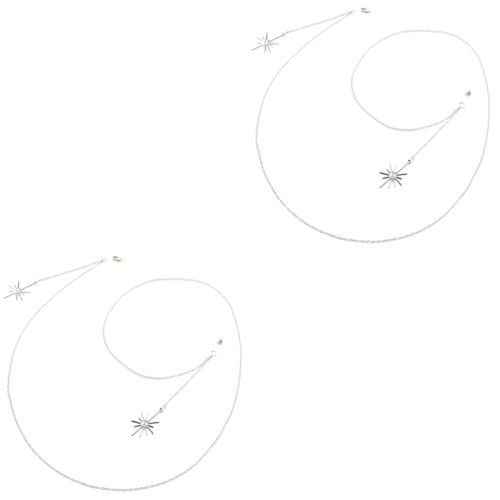 2St Anti- Brillenband Schneeflockenform Silber 2