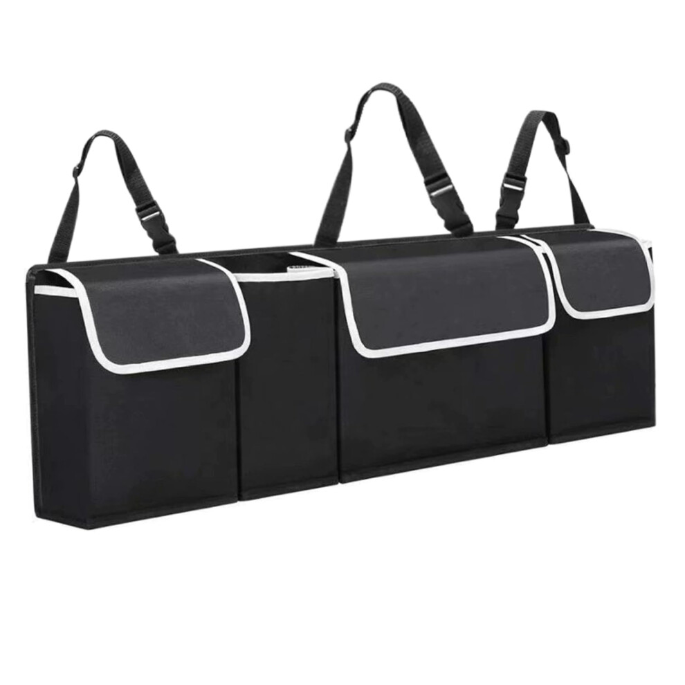 Car Trunk Organizer With 4-Pocket Storage, 36X4x11 Inches, Waterproof, Foldable Hanging Car Organizer For Suv And Sedan 9354506361464