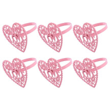 6 Serviettenring Mit Quaste Halter Für Servietten Pink