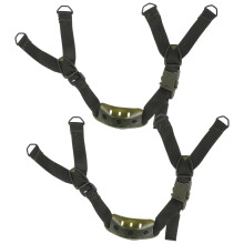 2St Elastische Kinriem Voor Helm Olijfgroen Canvas Hardhat Ski