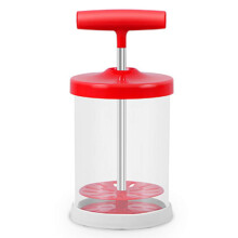 Manual Professional Whipping Cream Dispenser Handheld 15-Ounce Capacity 450ml Red Lid DIY Whipped Cream Maker Gift