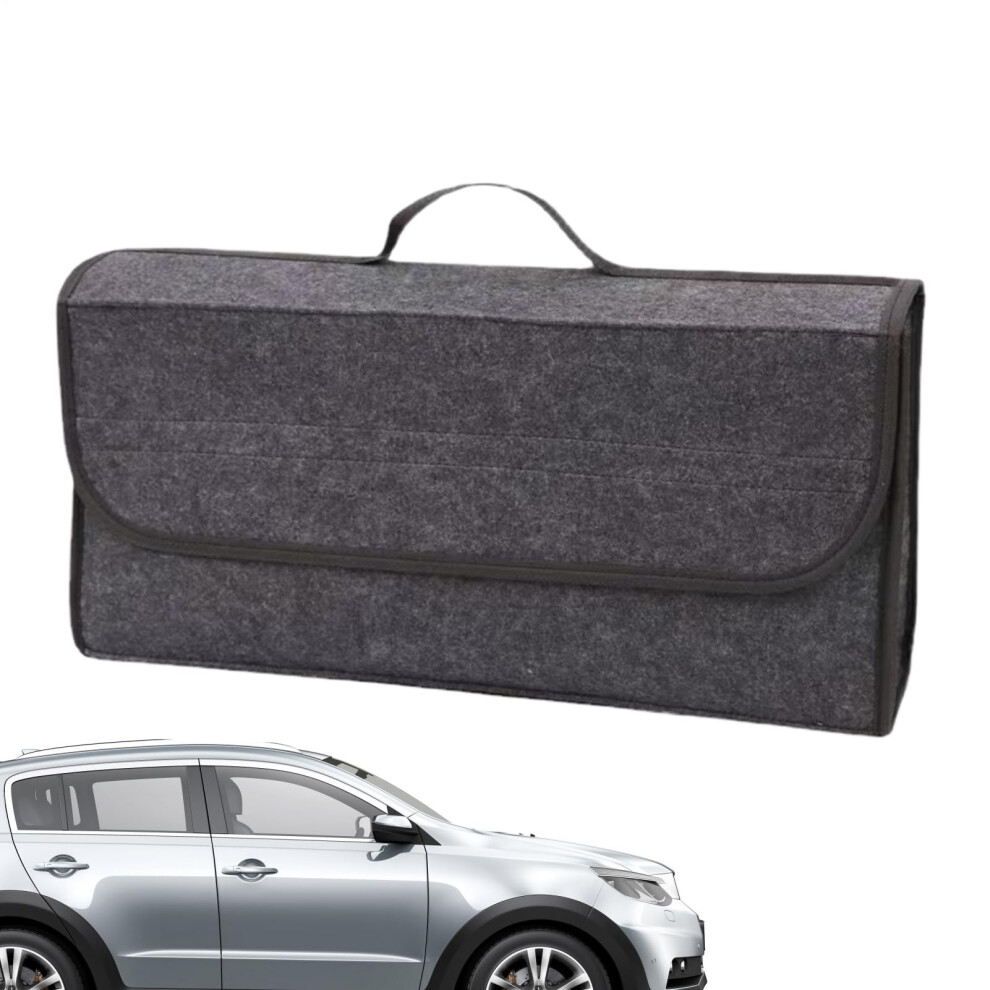 Car Boot 49 X 15 X 23 Cm Foldable Waterproof Car Toolbag Fixation Felt Boot Multifunctional Vehicle Organisation Gray 9084446477108