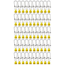 Lock Fishing Line Sinkers 50 Pieces Set - Sliding Sinkers, Line Connectors, Slider Swivels, Saltwater Fishing