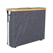 Practical Holder Container Fits 18 Rolls, Space-Saving Bathroom Organizer, Grey Plastic Home Storage