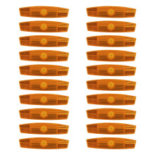 Bicycle Wheel Reflectors 20-Pcs Yellow Spoke Reflectors For Folding Bicycles Rim Reflective Sheets