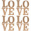 4 Sets Rustikale Holz Liebe 5