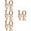 4 Sets Rustikale Holz Liebe 7