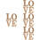 4 Sets Rustikale Holz Liebe 6