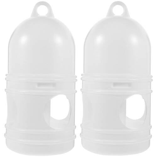 Water Feeding Dispenser 2 Pack 1L Plastic Bird Water Drinker For Universal Parrot Cage Drinking