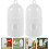 Water Feeding Dispenser 2 Pack 1L Plastic Bird Water Drinker For Universal Parrot Cage Drinking 4