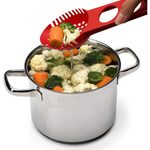 Nylon Spaghetti Server Non-Stick Slotted Strainer Spoon Spaghetti Measure Tool Large Size 1