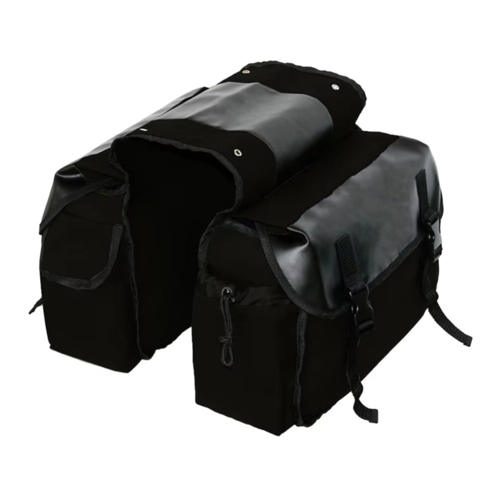 Motorcycle Saddle Bag Universal Pannier Bag Duffel Style Storage Bag With Removable Inner Liner And Tool Bag Black 9084446479584