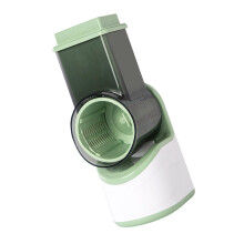 Electric Vegetable Slicer Handheld With Easy Control Rotary Grater And Shredder Attachments For Home Kitchens Green