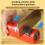Electric Knife Sharpener USB Rechargeable 1200mAh Red Non Slip Base Handheld Kitchen Knife Sharpener 5